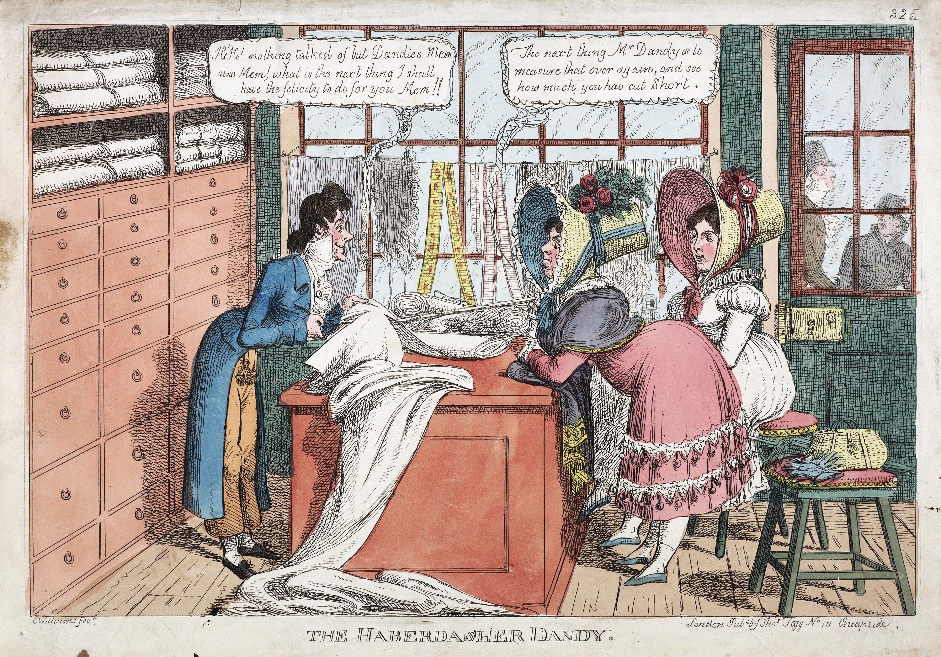 Haberdasher Dandy Illustration 19th Century Haberdasher Dandy Illustration 19th Century